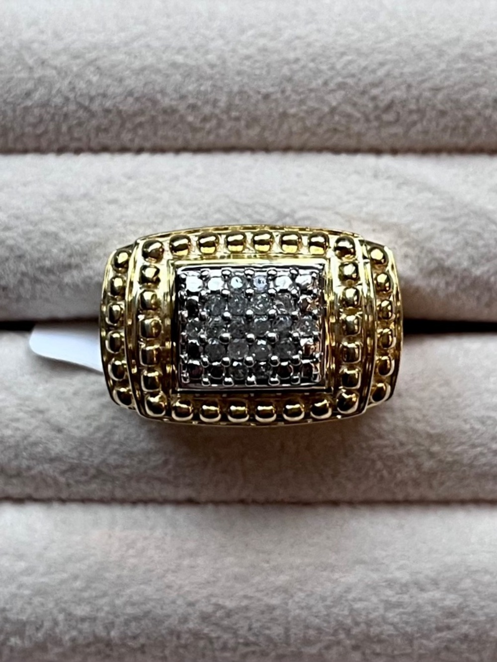 R053 | Natural Diamond Cluster Statement Ring